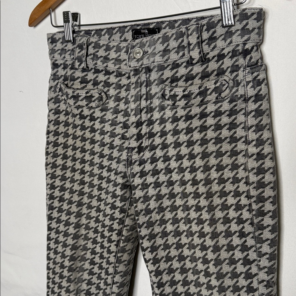 Limited Edition 7 for all mankind denim houndstooth gray boot cut jeans sz 28 - Picture 2 of 10